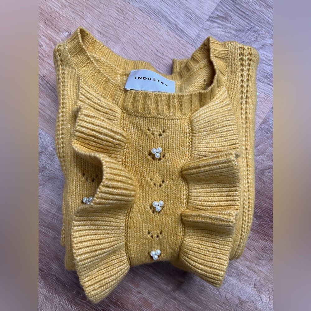Mustard Yellow Ruffle Sweater - Picture 5 of 5